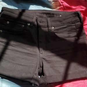 Black American Eagle Jean Shorts Size 6